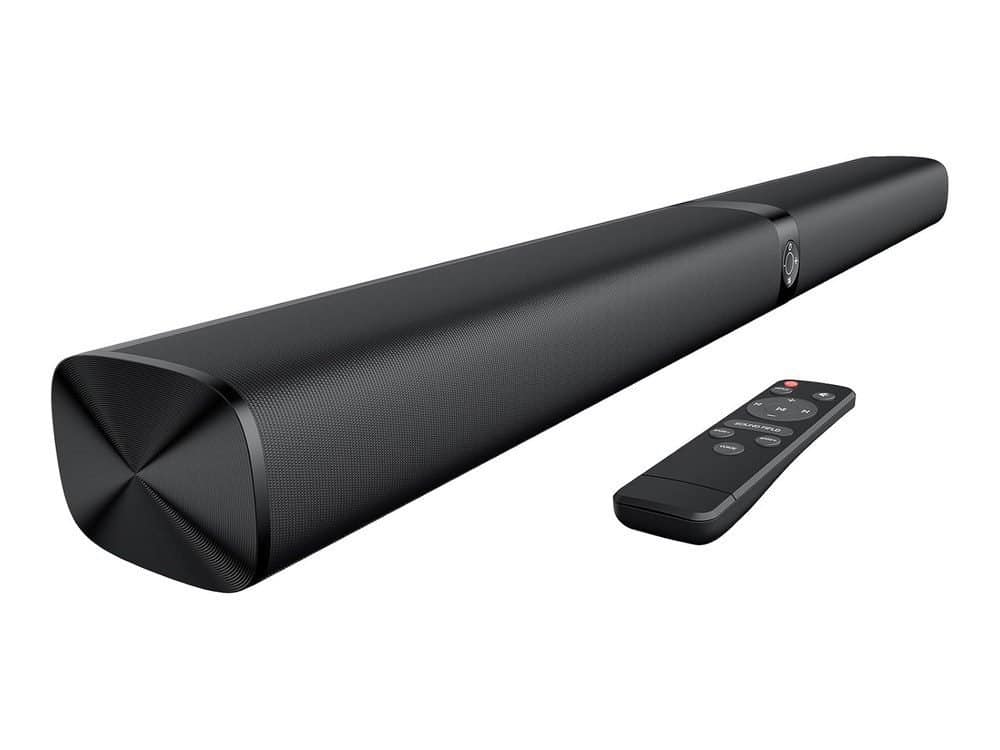 Slim Bluetooth Soundbar with Auto Volume Boost