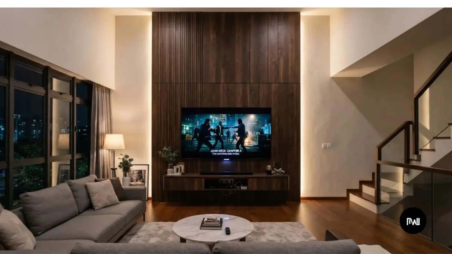 Floating Media Wall Unit