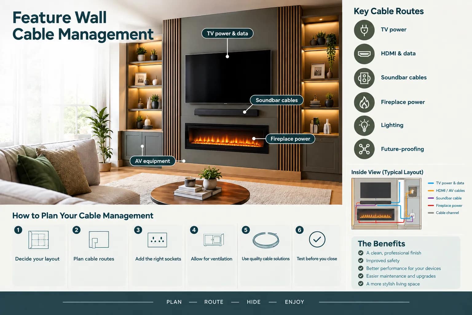 feature Wall Cable Management