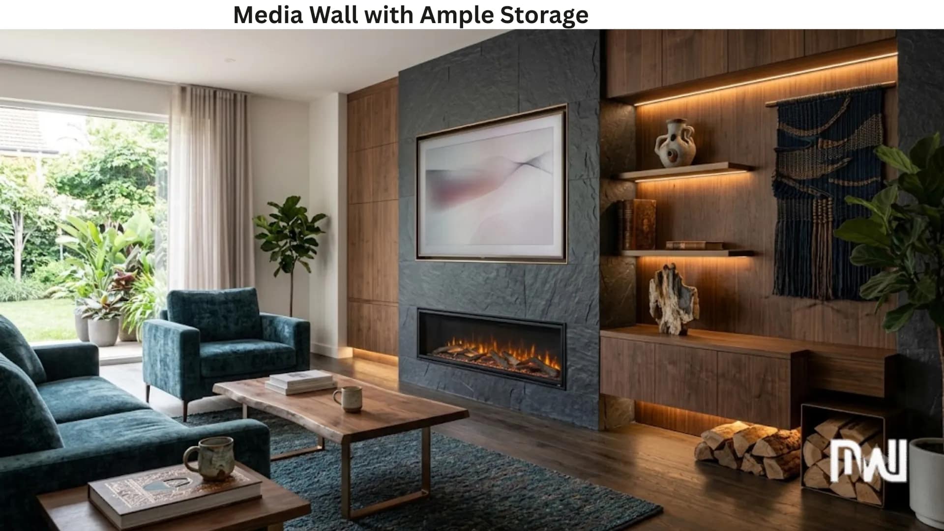4-Media Wall with Ample Storage