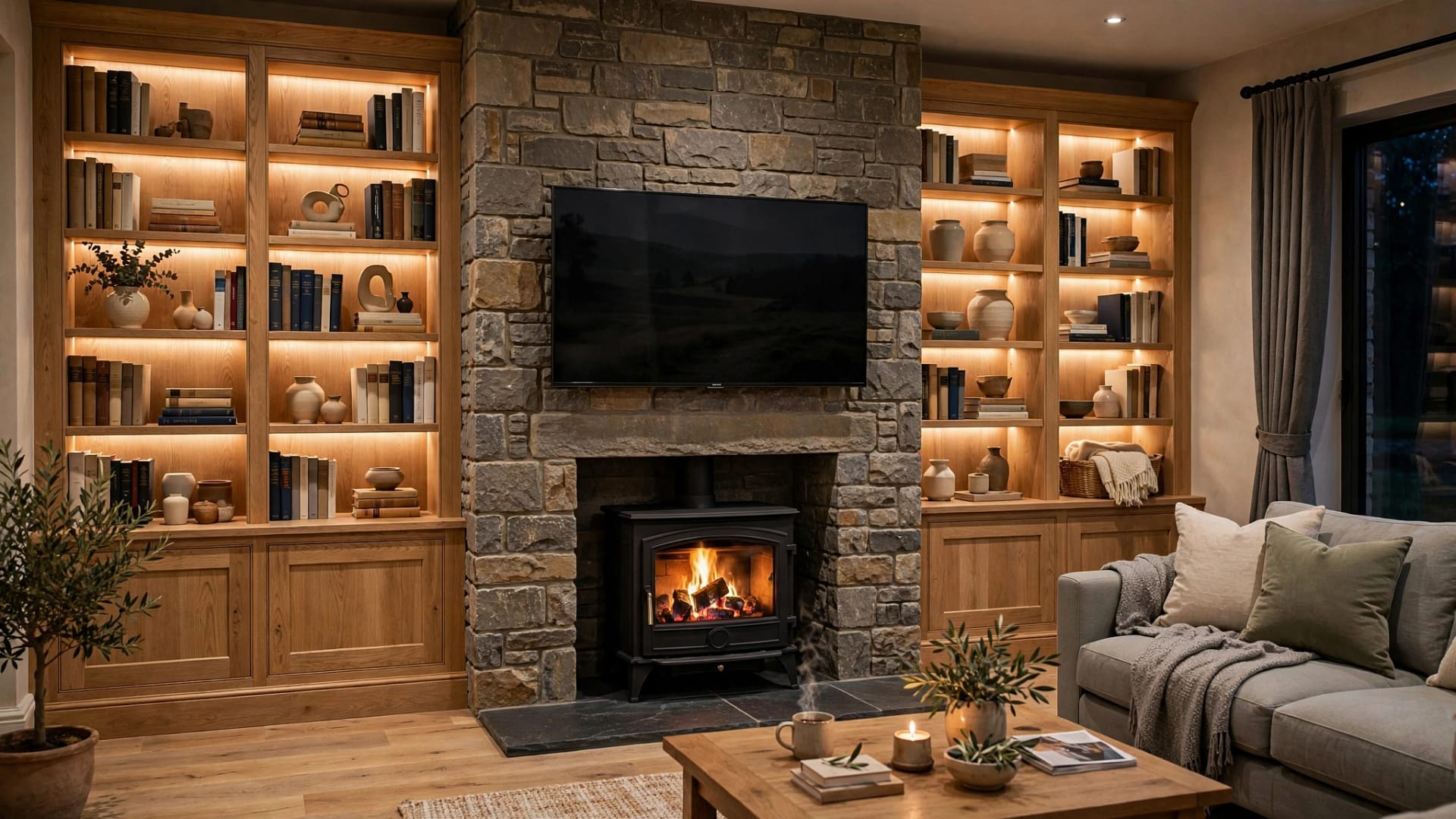 What Makes a Log Burner Media Wall More Expensive