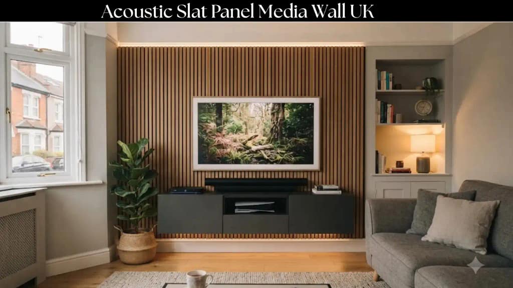 Acoustic Slat Panel Media Wall UK